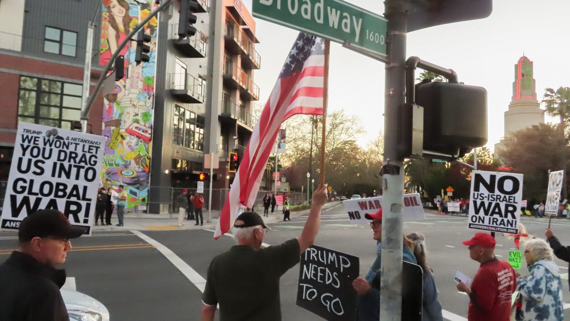 “No boots on the ground:” Sacramento protesters denounce U.S. attacks on Iran