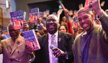 Civil rights attorney Ben Crump speaks at Guild Theater