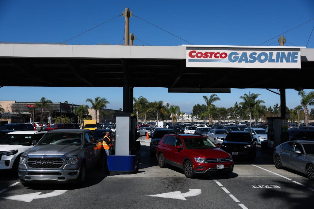 Gas prices in LA surged on March 2 as the war in the Middle East led to outages of key energy production operations. AFP via Getty Images