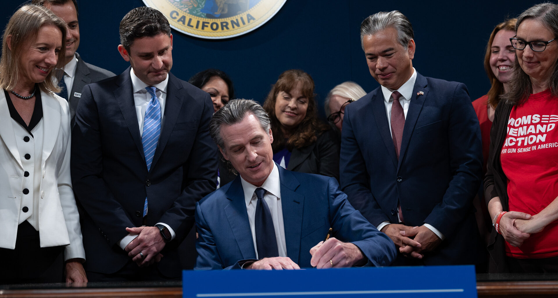 Newsom still hasn’t taken home the handgun he received as a gift