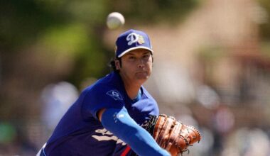 Shohei Ohtani throws 4 1/3 scoreless innings in spring debut on mound for the Los Angeles Dodgers