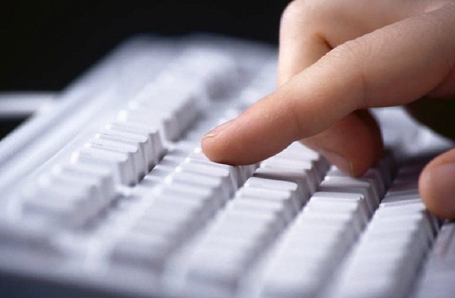 Typing on a computer keyboard