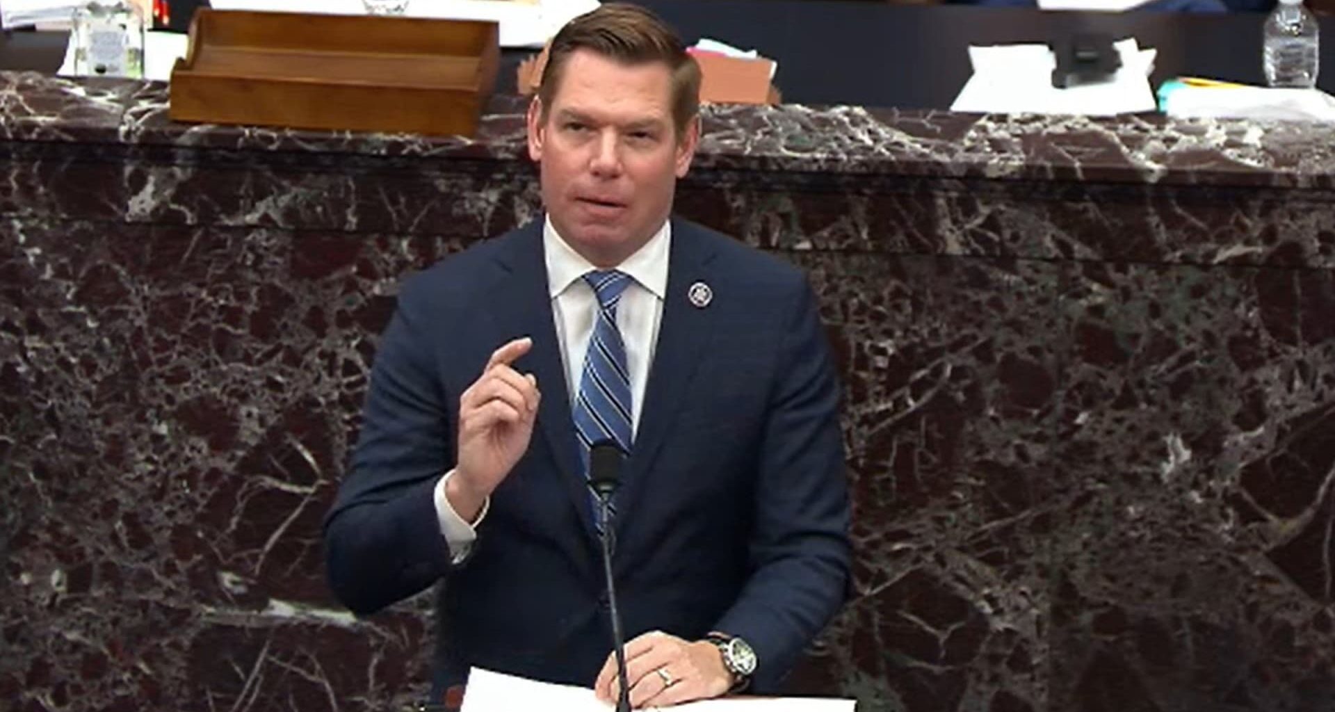 California Democrat governor candidate Eric Swalwell drops Pulte suit