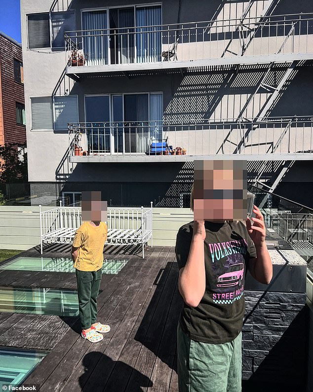 The rooftop of their multi-million home which boasts five-bedrooms and skyline views that overlook Chinatown and the Financial District, with enough space for their two young children