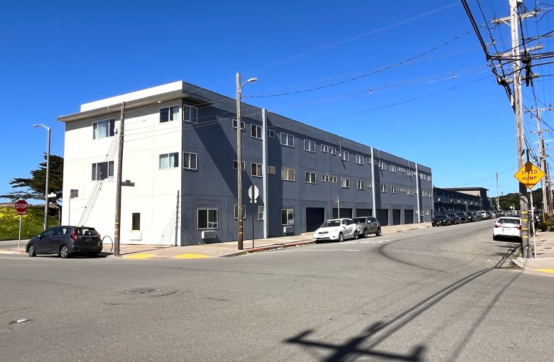 An old motel seen from the southeast.