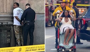 Shocking footage shows aftermath of knife rampage at Zaya restaurant in downtown Los Angeles