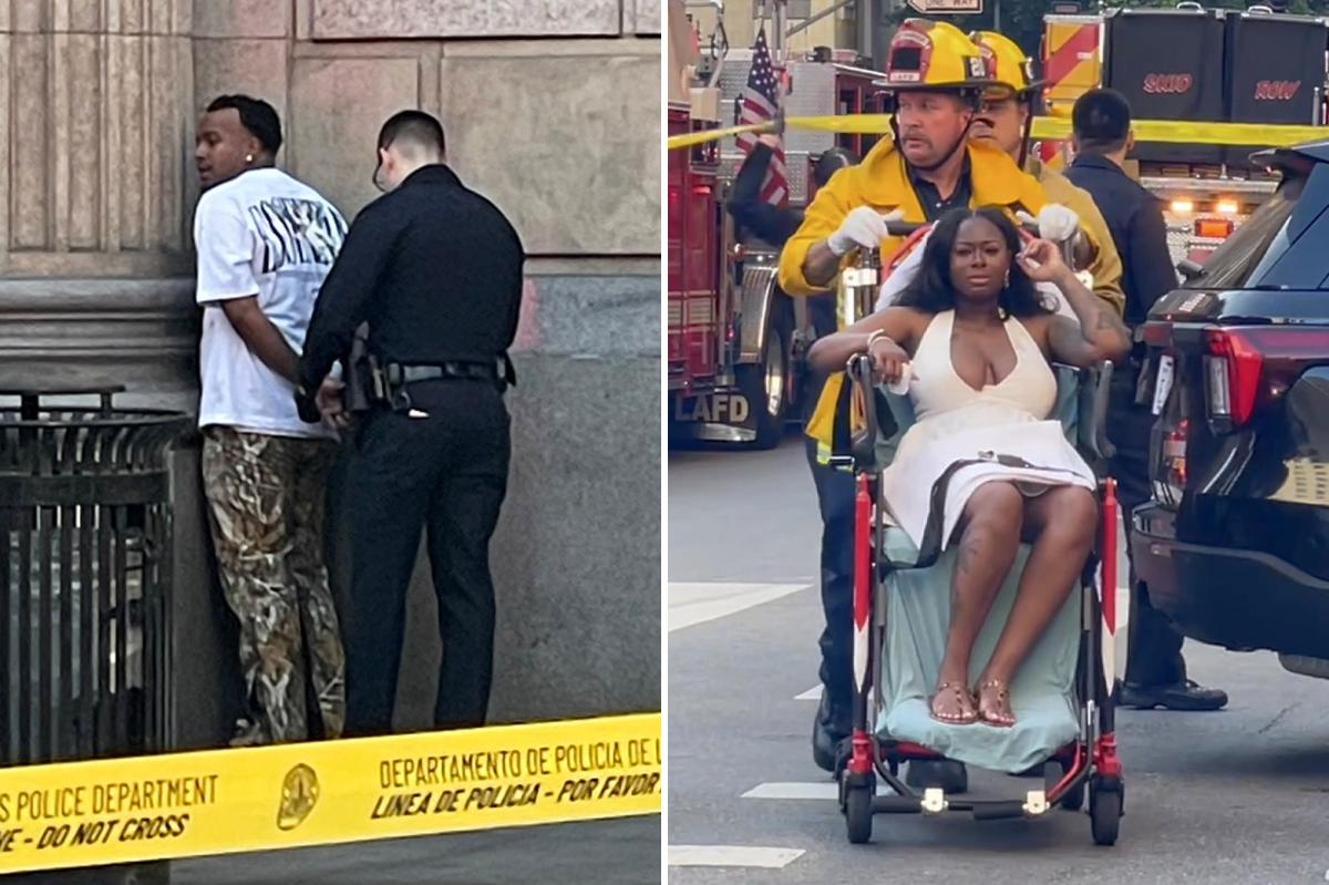 Shocking footage shows aftermath of knife rampage at Zaya restaurant in downtown Los Angeles