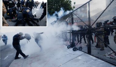 Violent 'No Kings' protesters descend on downtown Los Angeles