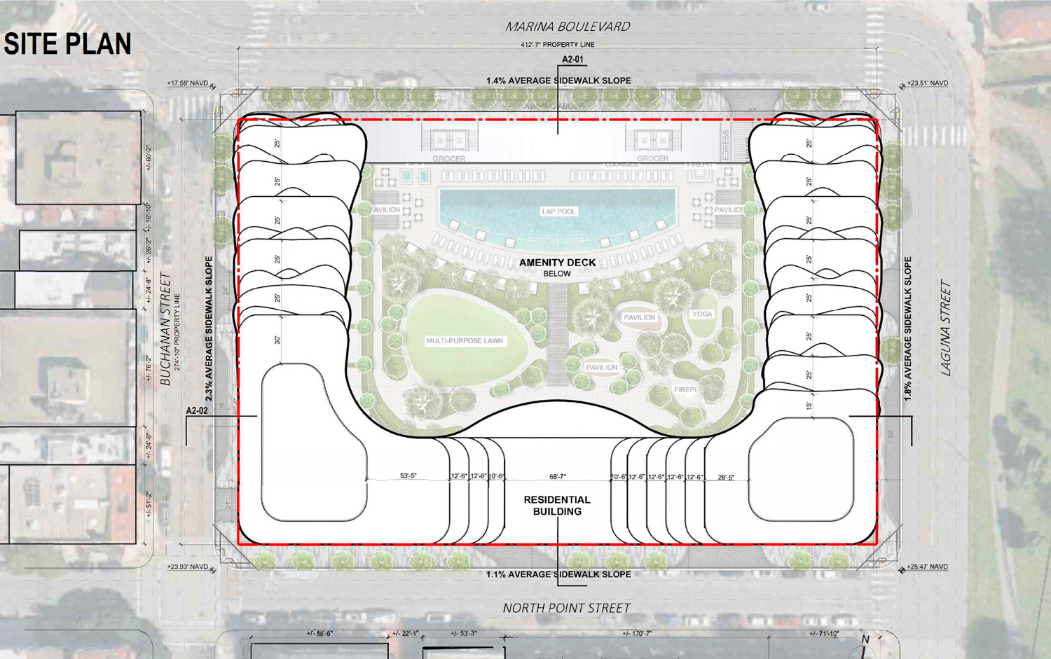 15 Marina Boulevard landscaping plan, illustration by Arquitectonica