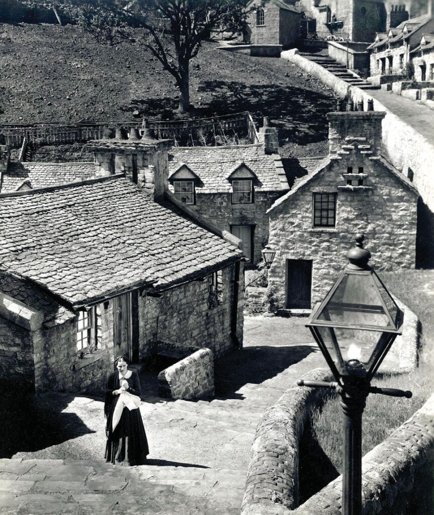 LIVING IN THE PAST—Above, actress Maureen O’Hara strolls on the set of the 20th Century Fox production of “How Green Was My Valley” from 1941. Left, the Torpin family kids play on a submarine that appeared in the 1966 “Batman” TV series with Adam West. Photos courtesy Bison Archives and Brian Rooney