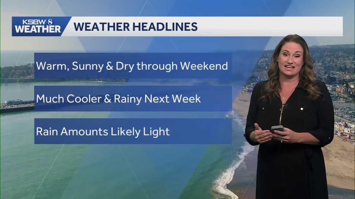 Above-normal temperatures and potential rain forecast for California