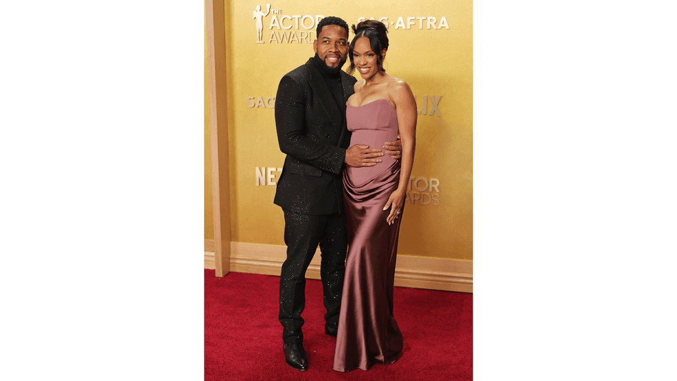 (L-R) Mustafa Speaks and Michelle Mitchenor attend the 32nd Annual Actor Awards at Shrine Auditorium and Expo Hall on March 01, 2026 in Los Angeles, California. (Photo by Neilson Barnard/Getty Images)