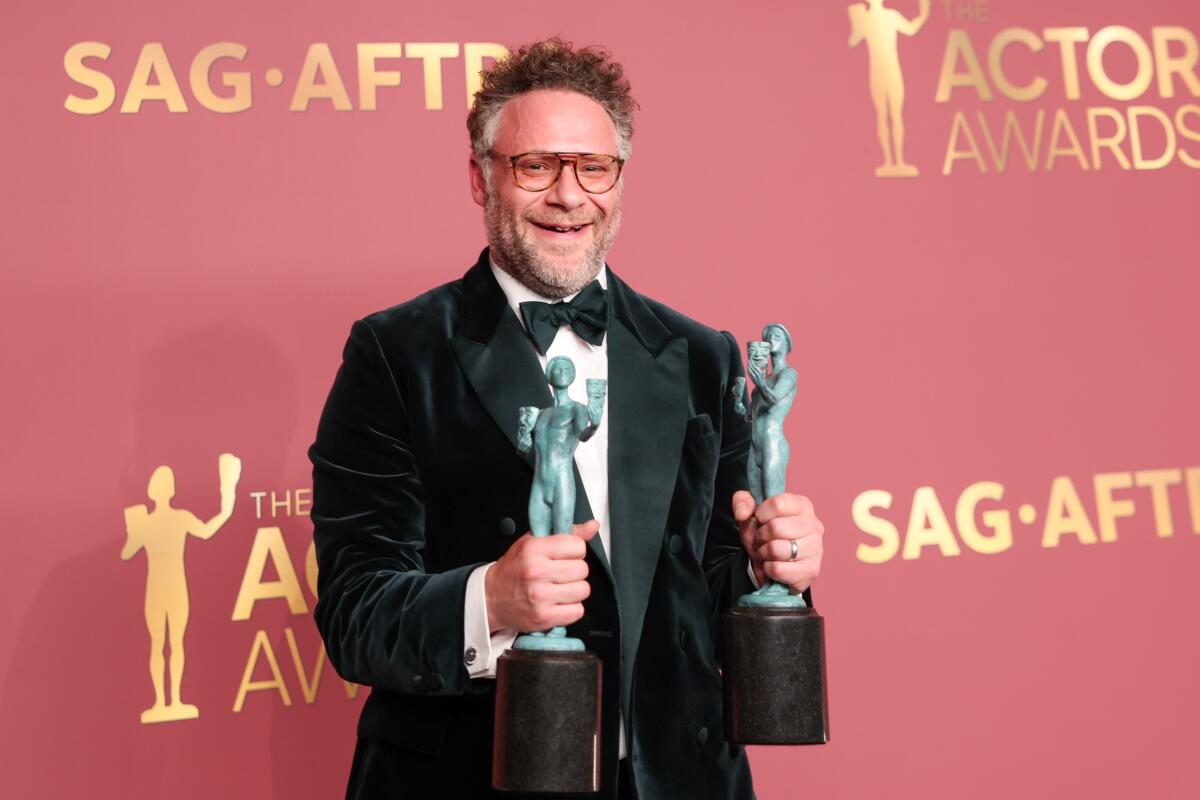 Seth Rogen, winner of the Actor Award for performance by a male actor in a comedy series.