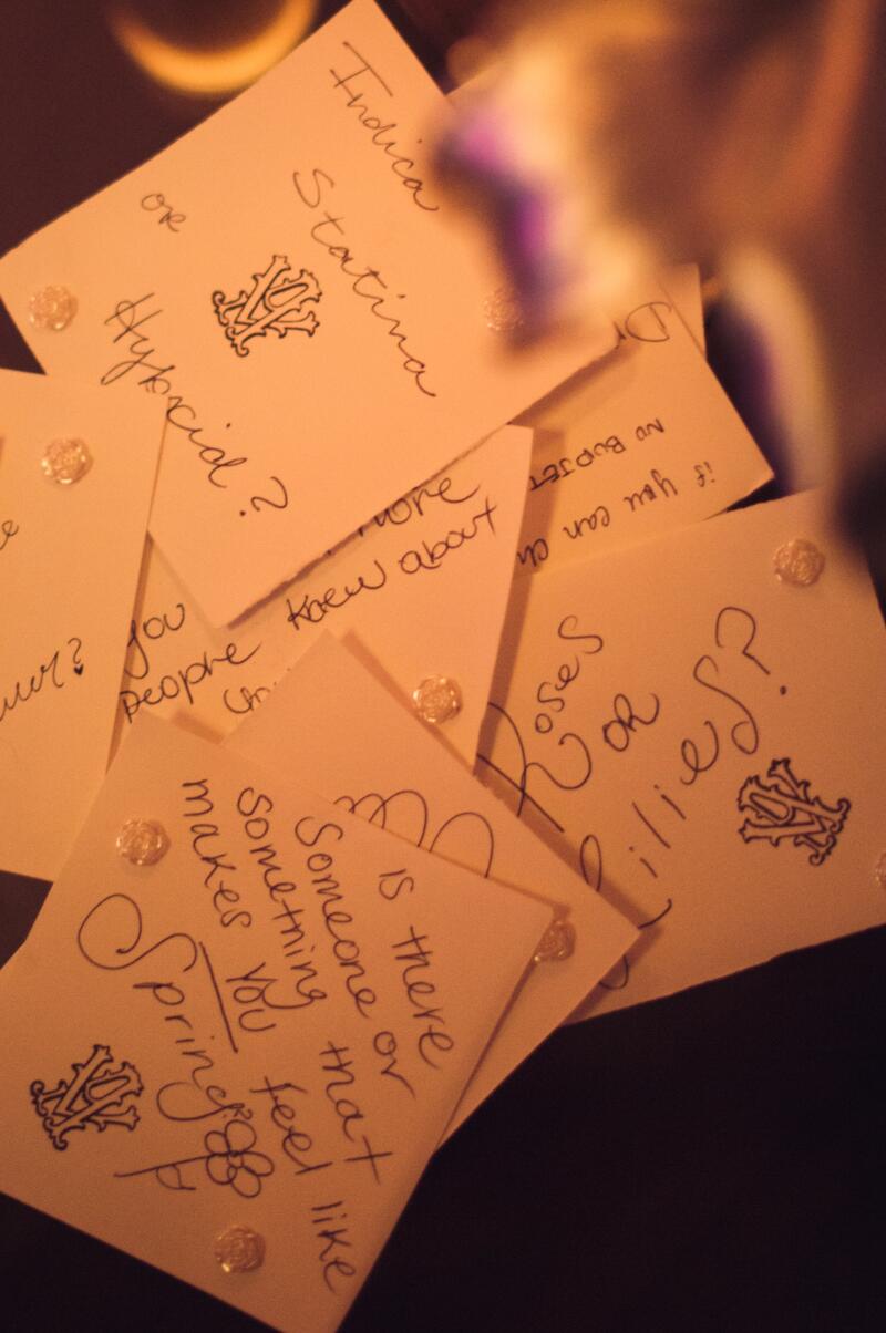 Conversation cards to generate discussion among participants (left). The workshop serves as a "third space" for Angelenos to engage in tactile creativity and community building outside of traditional nightlife settings.