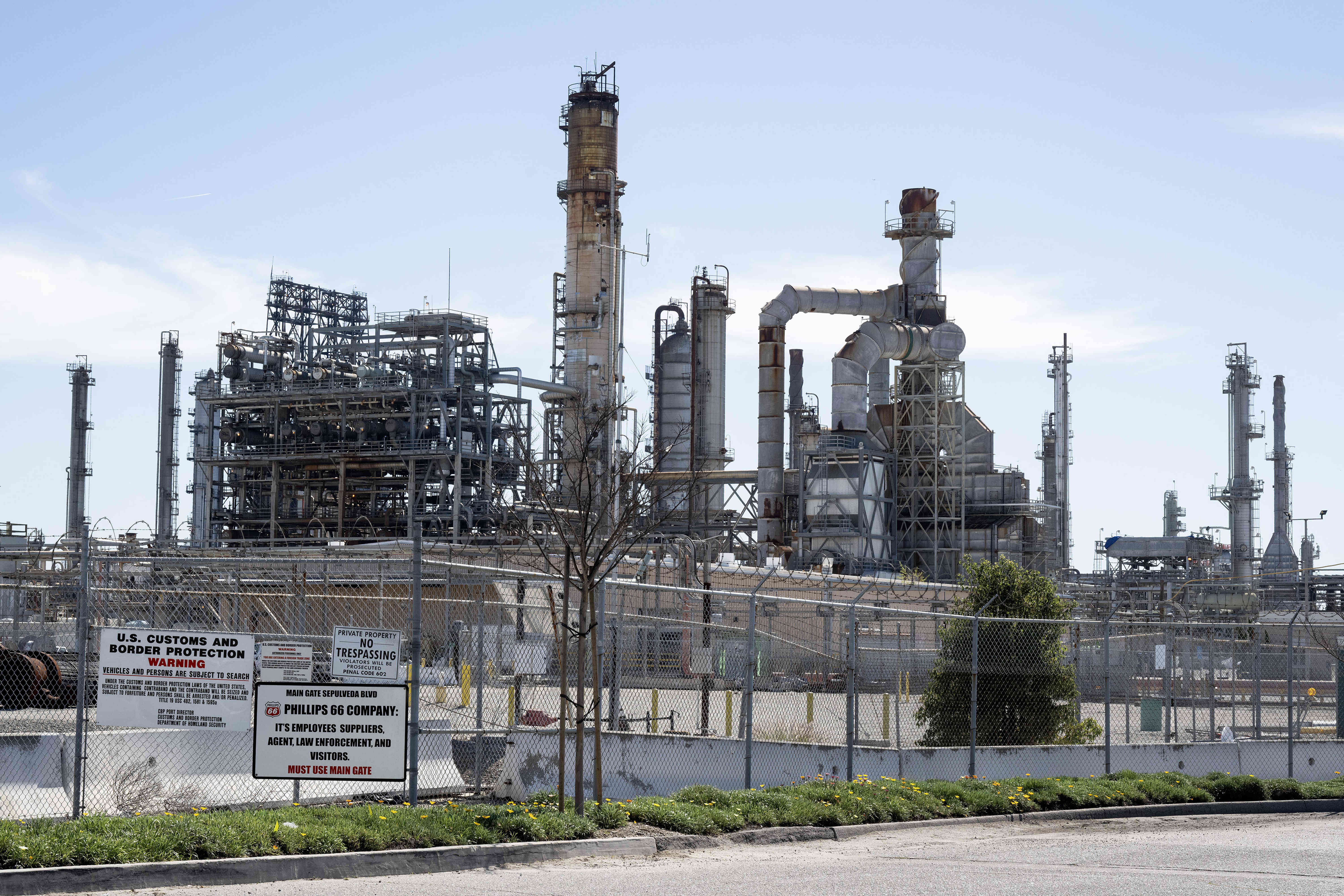 The now-shuttered Phillips 66 Los Angeles Refinery in Carson on...