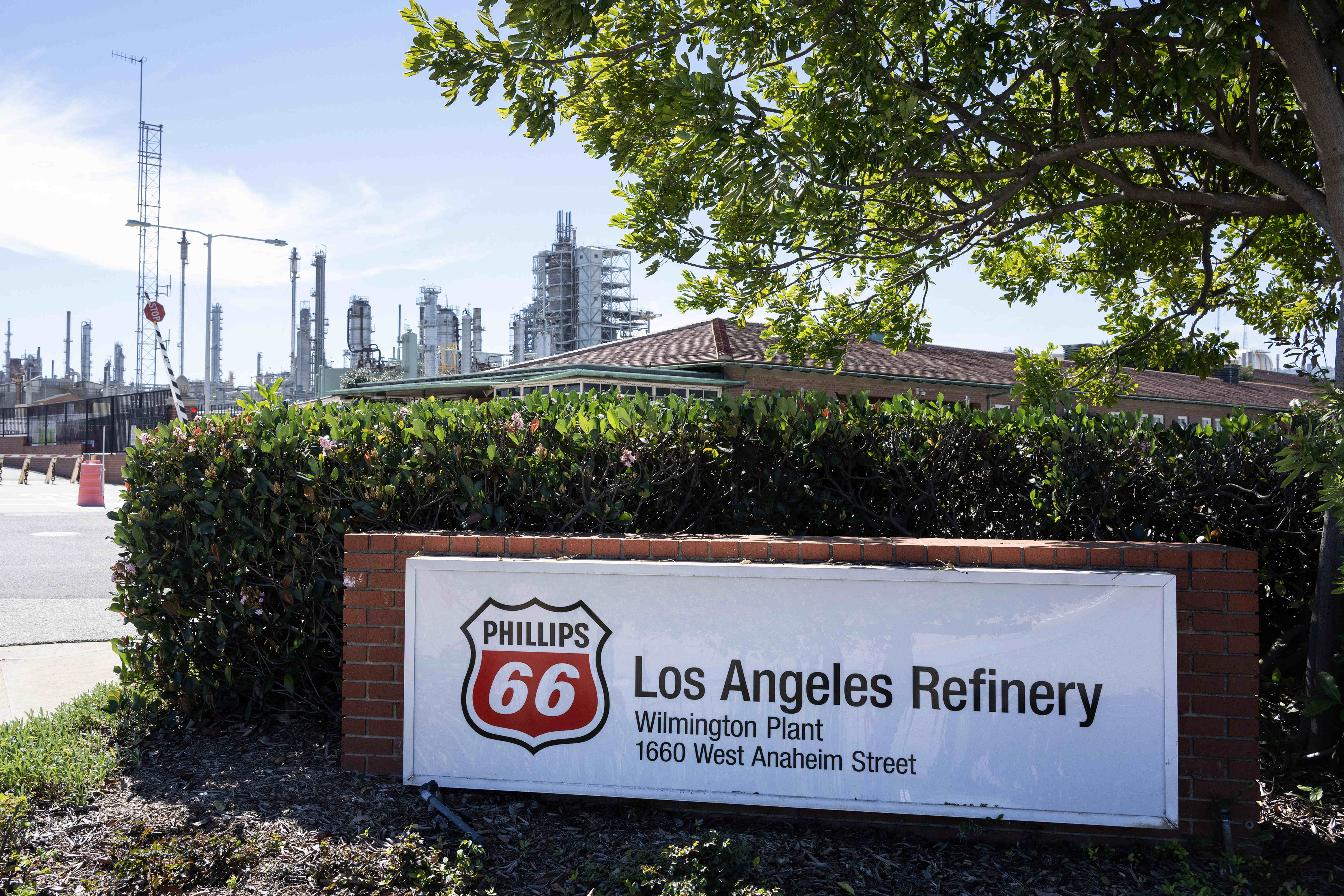 The now-shuttered Phillips 66 Los Angeles Refinery in Wilmington on...