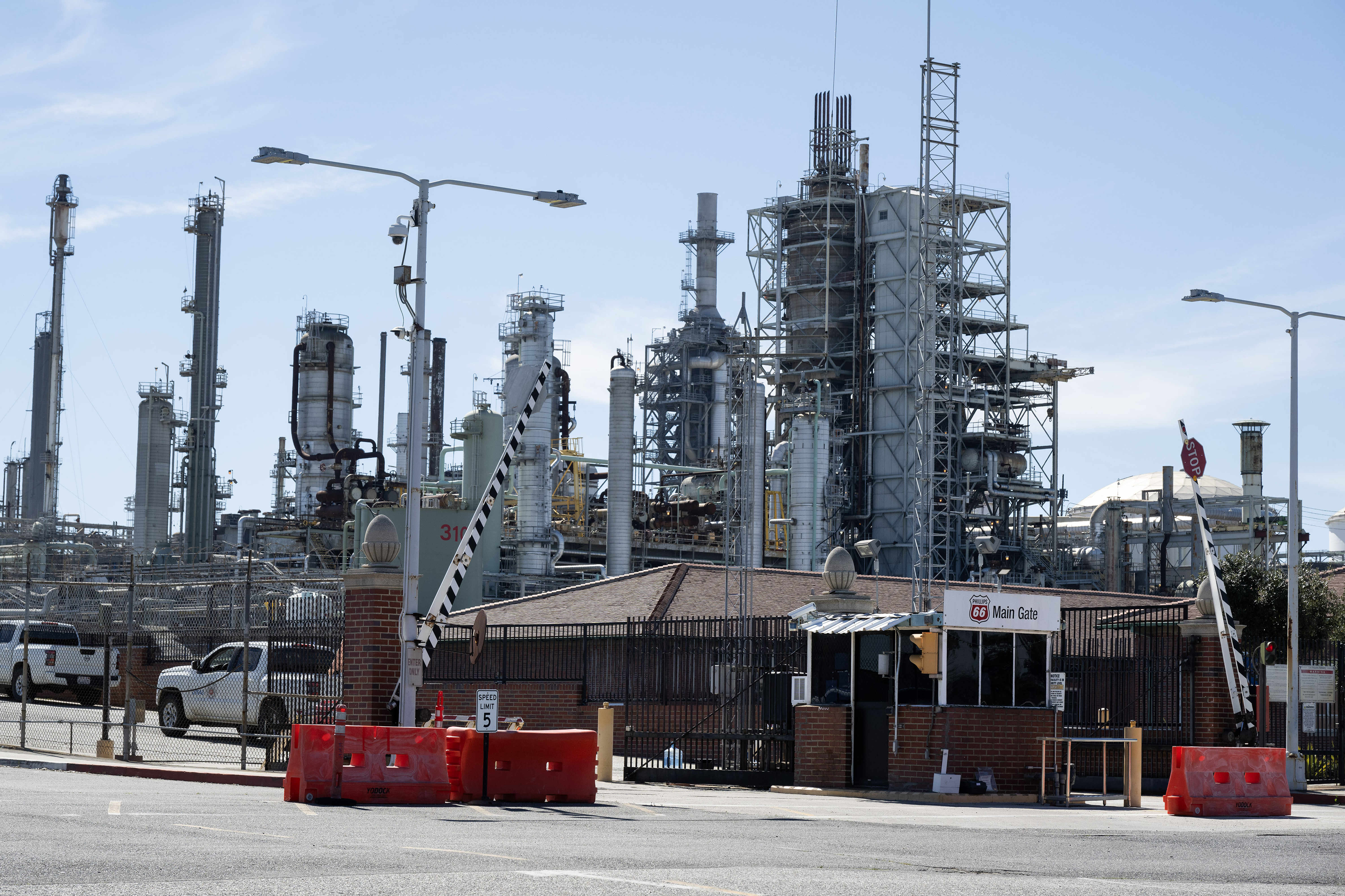 The now-shuttered Phillips 66 Los Angeles Refinery in Wilmington on...