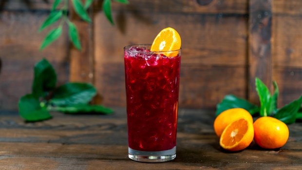 Mandarin Orange & Blackberry Punch available at the Disney California Adventure Food & Wine Festival. (Courtesy of Disneyland)