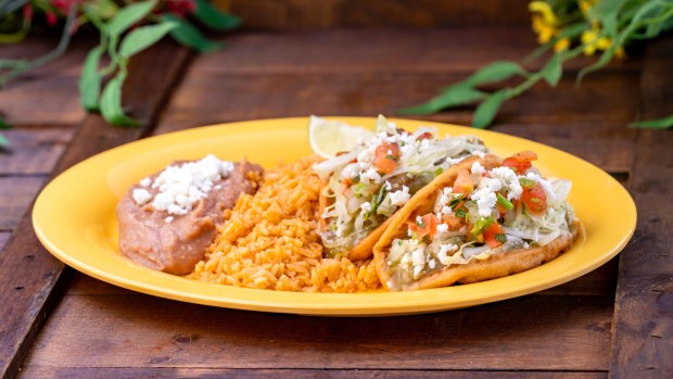 Pork Chile Verde Chalupas available at the Disney California Adventure Food & Wine Festival. (Courtesy of Disneyland)
