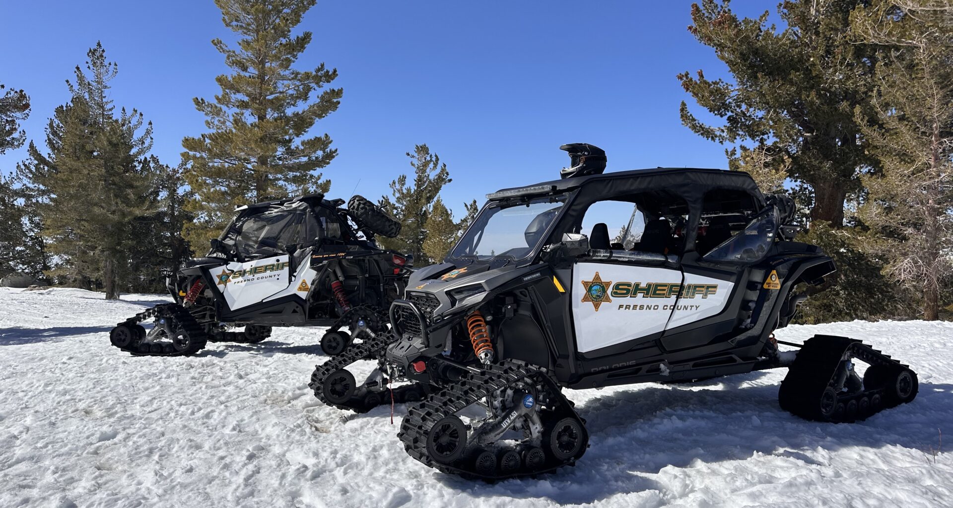 Razor Side by Side with Snow Tracks