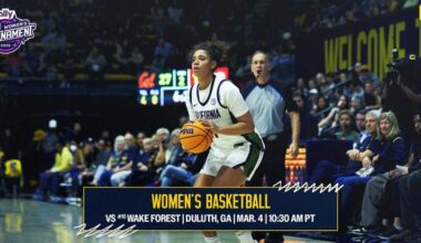 Cal Opens ACC Tournament Against Wake Forest