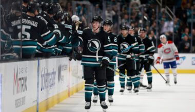 San Jose Sharks, Macklin Celebrini beat Montreal Canadiens at SAP Center