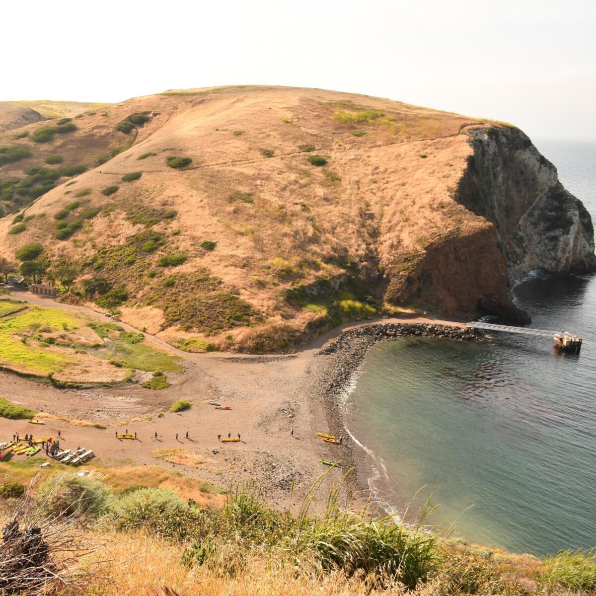 Scorpion Anchorage, the most popular landing spot on Santa Cruz Island in Channel Islands National Park
