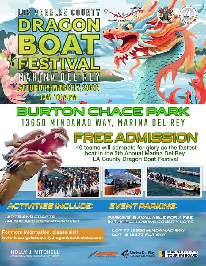 A poster for the Dragon Boat Festival featuring several pictures of dragons. 