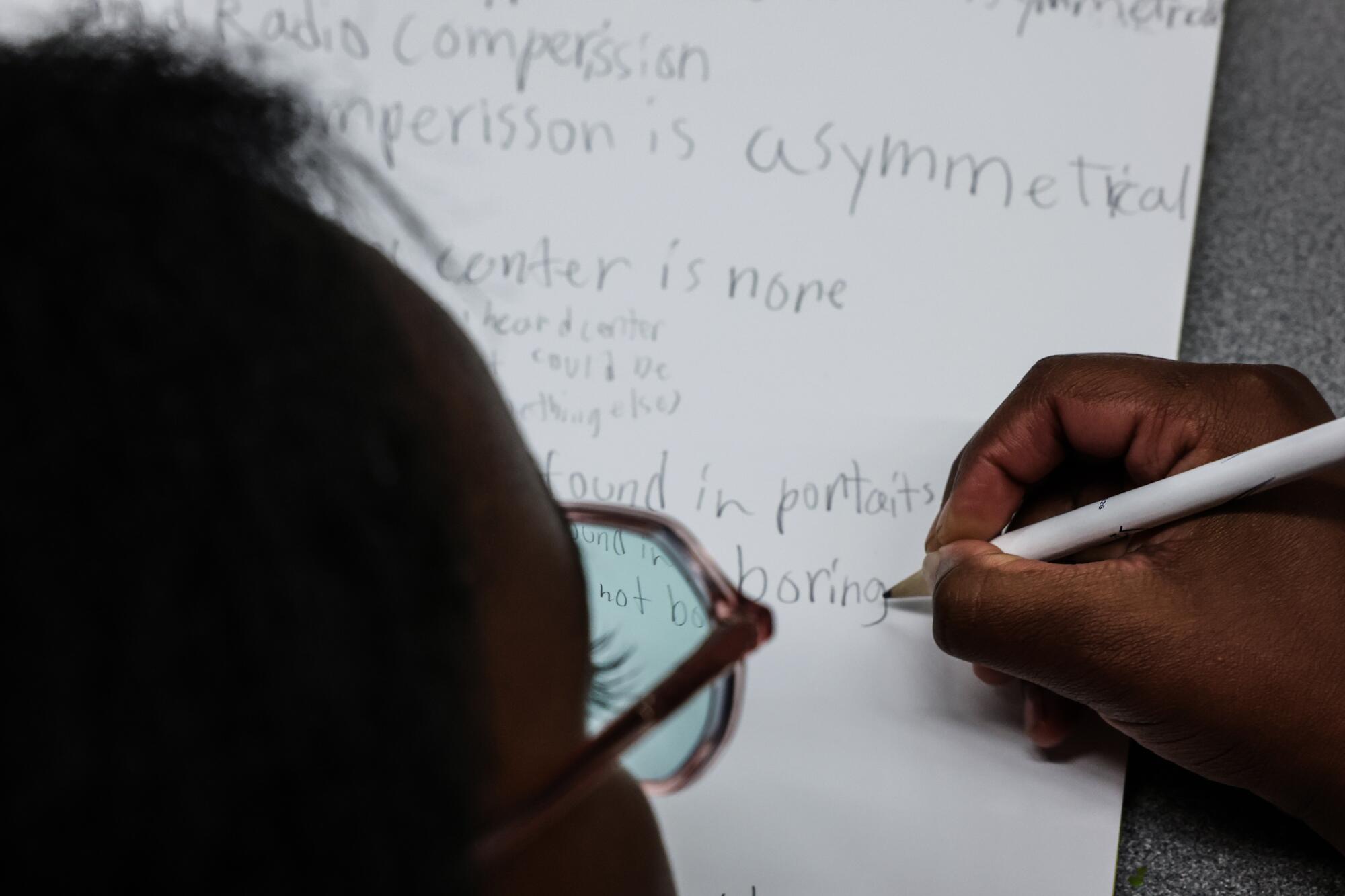 Honey Cooper takes meticulous notes