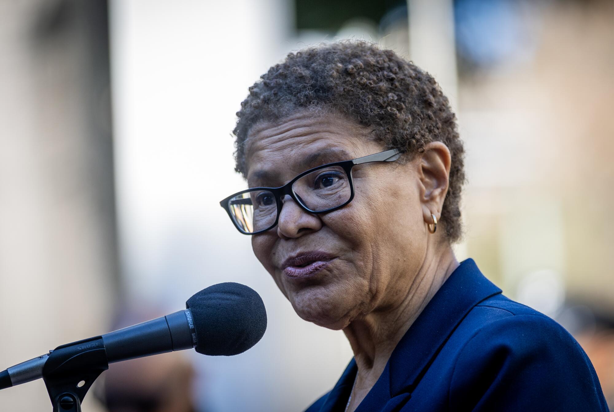 Los Angeles Mayor Karen Bass in Los Angeles on Jan. 7, 2026.