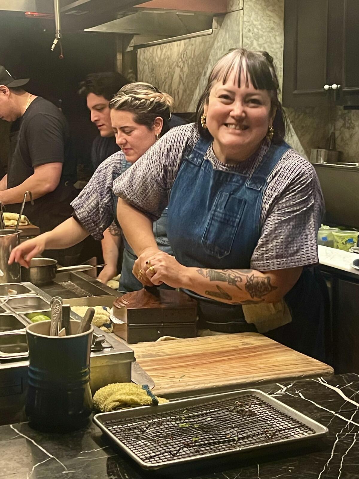 Norma Listman, chef and co-founder of Mexico City's Masala y Maiz, at Chi Spacca in L.A.