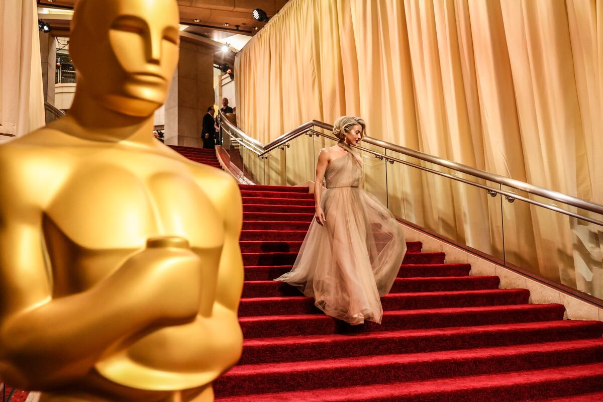 Julianne Hough on the red carpet near the Dolby Theater at the 97th Academy Awards.