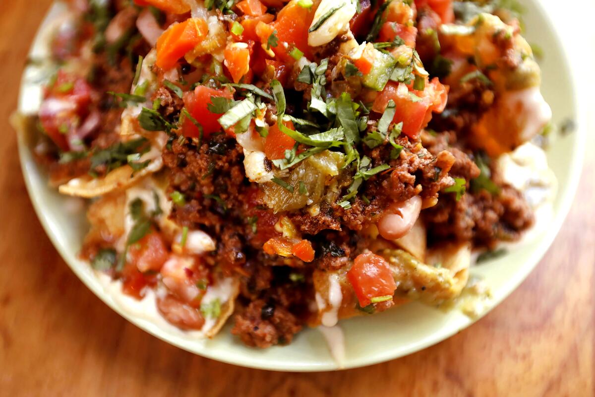 Nachos at B.S. Taqueria in Los Angeles, Calif.