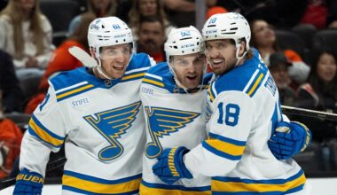 Joel Hofer makes 22 saves for 5th shutout of the season, Blues beat Ducks 4-0