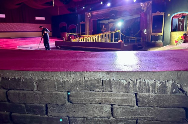 The adobe brick used to build the Bird Cage Theatre at Knott's Berry Farm. (Photo by Brady MacDonald, Orange County Register/SCNG)