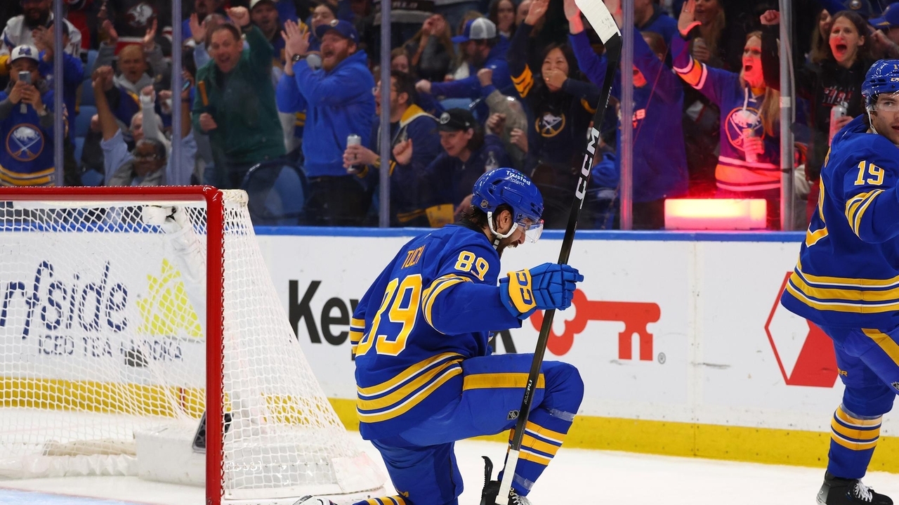 Jack Quinn scores 3 and Buffalo Sabres beat San Jose Sharks 6-3 for 8th straight win