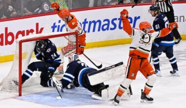 Winnipeg Jets fall 4-1 to Anaheim, snapping winning streak at 3 games