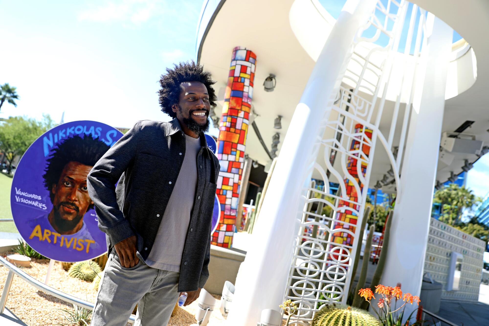 Nikkolas Smith says elements of Downtown Disney's Legacy Tower symbolize perseverance.