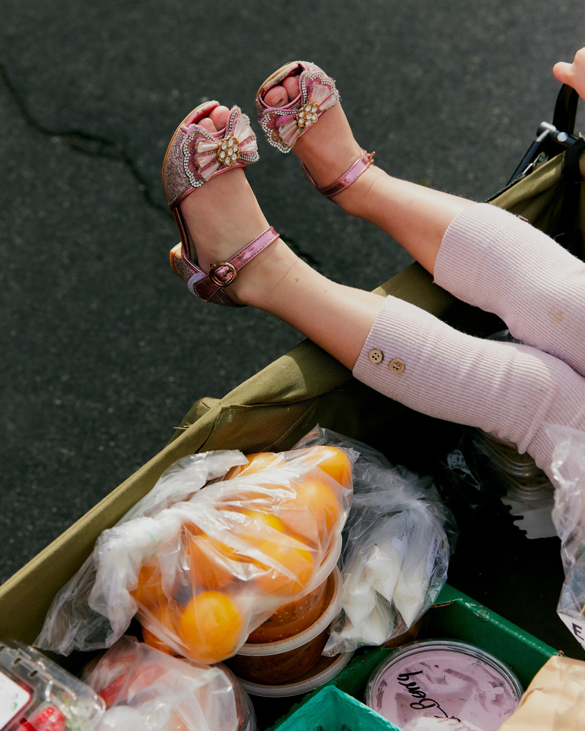 Street-style fashion on Sundays at the Hollywood Farmers Market.