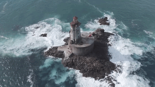 St. George Reef Lighthouse from the sky