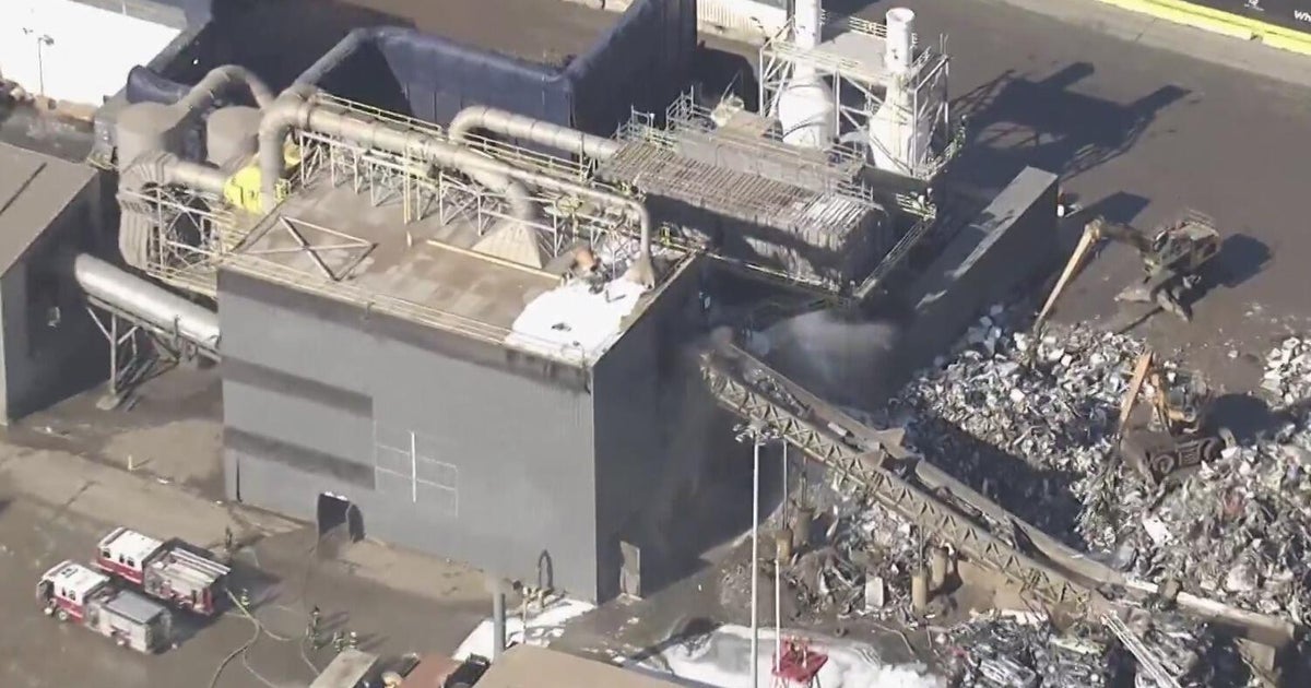 Fire burns at Radius Recyling in Oakland, metals plant with history of fires