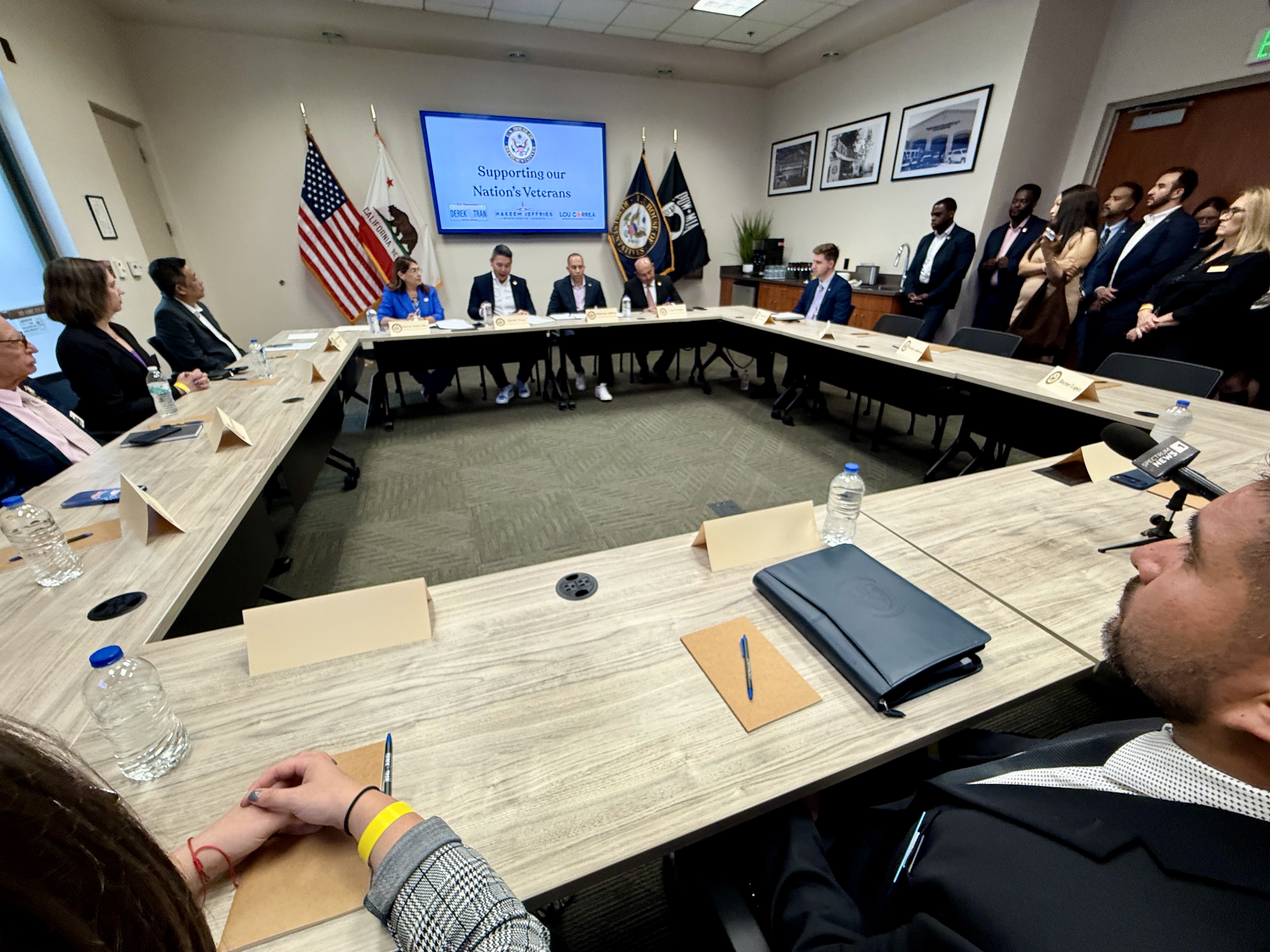 Assemblymember Sharon Quirk-Silva, left, with Derek Tran, D-Orange, House Minority...