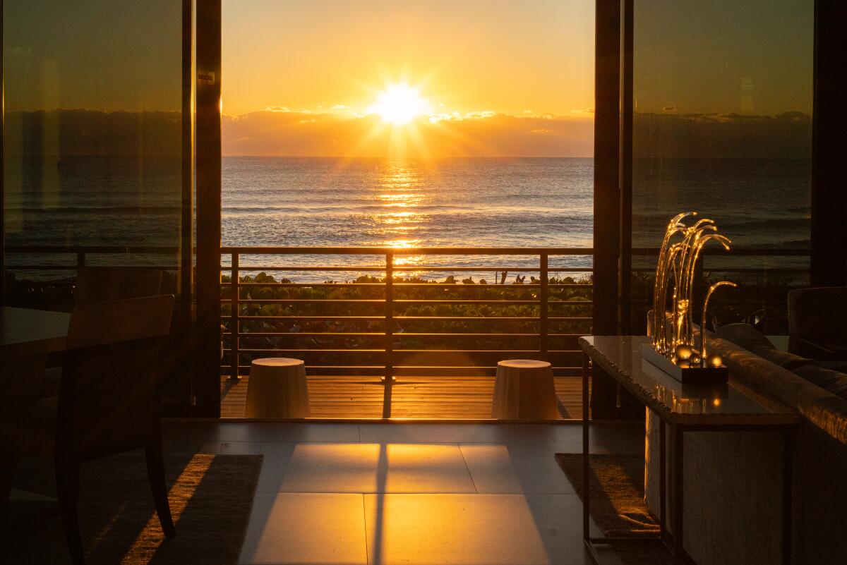 Sunrise at the McMackin's beach on Billionaire Row in Manalapan, Florida 