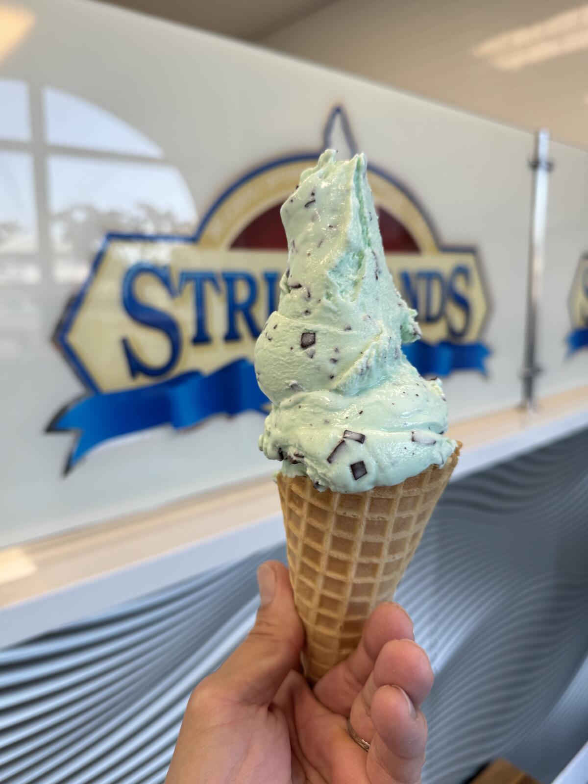Courtesy of Strickland's Ice Cream will serve mint chocolate chip for St. Patrick's Day in Costa Mesa.