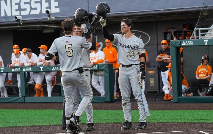 Revere’s Grand Slam Highlights Fifth-Inning Rally as Oakland Falls at Youngstown State