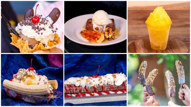 Disneyland chefs have created a banana-centric menu for Savannah Bananas Day at Disneyland and Disney California Adventure. (Courtesy of Disneyland)