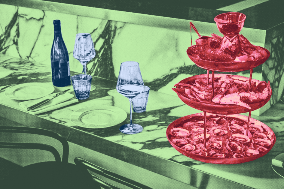 A smiling young woman with blonde hair and dark roots holds a microphone, wearing a black shirt against a light background with partial text.