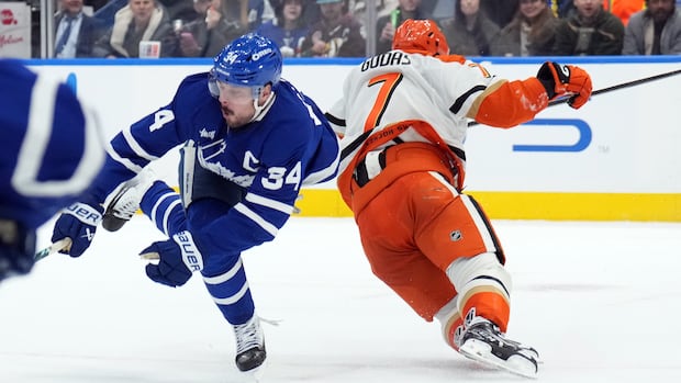 Maple Leafs' Auston Matthews out for season with a torn MCL after kneeing by Radko Gudas