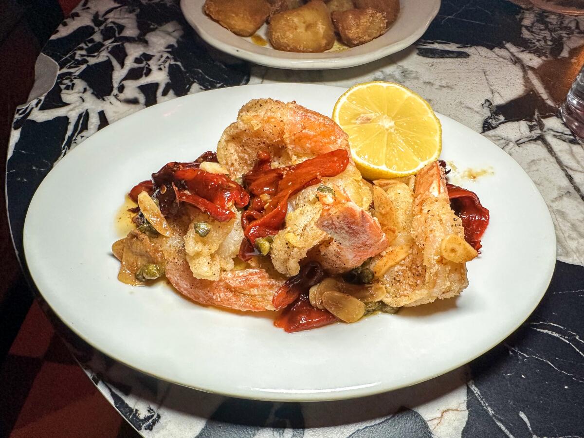 Salt-and-pepper shrimp from the Bruce pop-up inside Justine's Wine Bar in Frogtown.