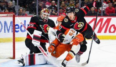 Ullmark earns second shutout of the season as Senators blank Ducks 2-0